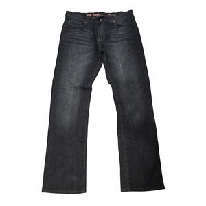 Urban Pipeline MAXFLEX Slim Straight Jeans Mens 34x32‎ Black Denim